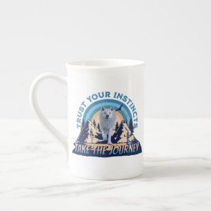Tasse En Porcelaine Fiez-vous à vos instincts Aventure du loup arctiqu