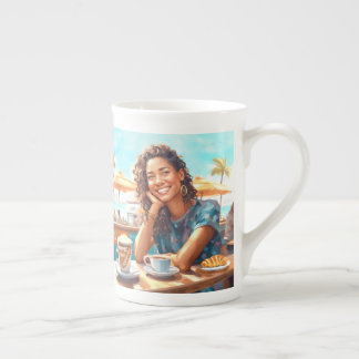Tasse En Porcelaine Fille avec pause café