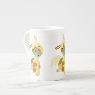 Tasse En Porcelaine Fleur bleue et mignonne caricature Pony Bone Chine