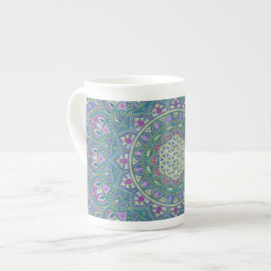 Tasse En Porcelaine Fleur De Vie - Mandala India Style 1