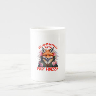 Tasse En Porcelaine Fleur Fox Mode esthétique