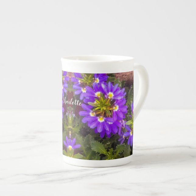 Tasse En Porcelaine Fleur violette (Devant droit)
