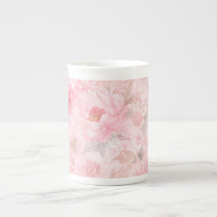 Tasse En Porcelaine Fleurs aquarelles Blush Bloom