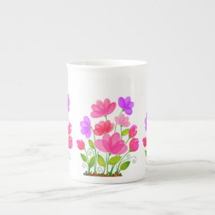Tasse En Porcelaine Fleurs aquarelles Design-42704