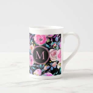 Tasse En Porcelaine Fleurs d'aquarelle Pastel