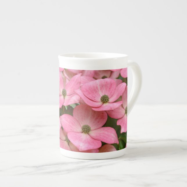 Tasse En Porcelaine Fleurs de bois de kousa rose (Devant droit)