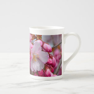 Tasse En Porcelaine Fleurs de cerisiers roses
