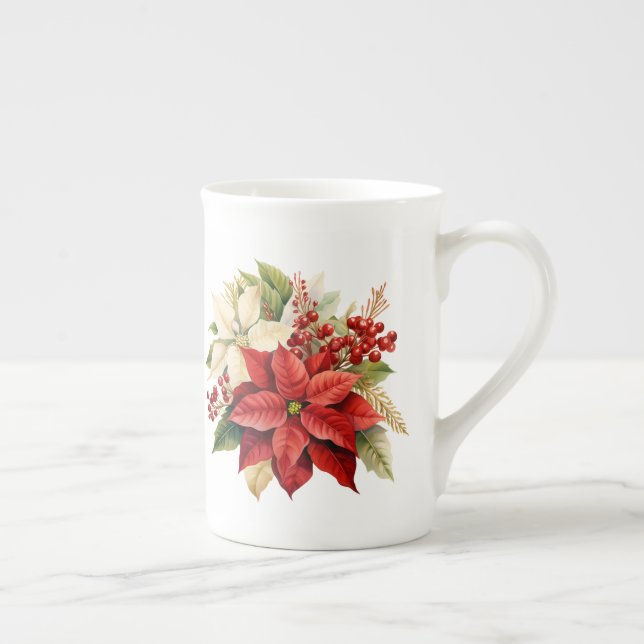 Tasse En Porcelaine Fleurs de fête  (Droite)