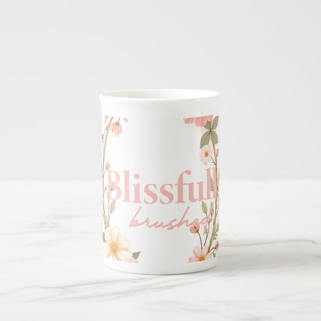 Tasse En Porcelaine Fleurs de mellow (Devant)