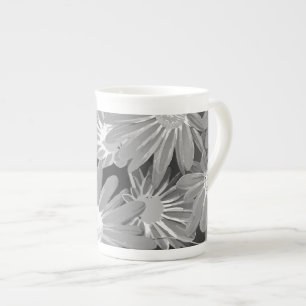 Tasse En Porcelaine Fleurs rouges et jaunes 2