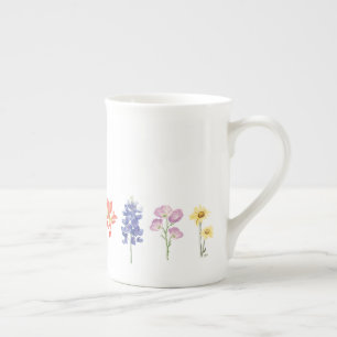 Tasse En Porcelaine Fleurs sauvages du Texas - Pinceau indien, Bluebon