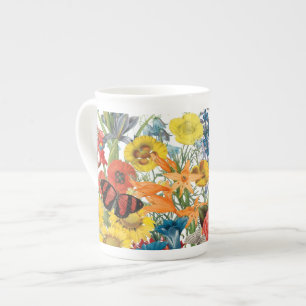 Tasse En Porcelaine fleurs vintages modernes