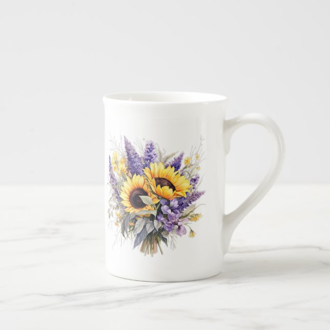 Tasse En Porcelaine Floral  (Droite)