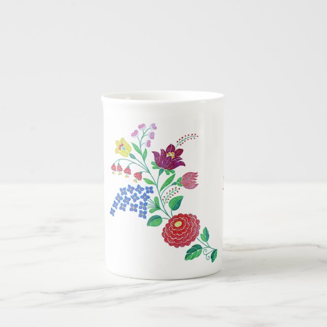Tasse En Porcelaine Flore de Kalocsai (Devant)