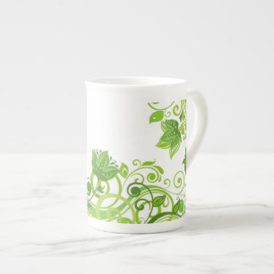Tasse En Porcelaine Flore verte
