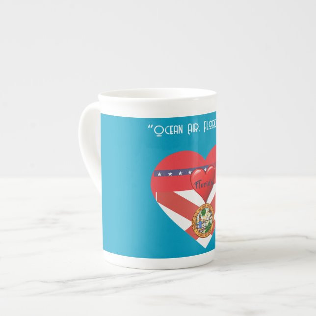 Tasse En Porcelaine Floride Ocean Blue Fun (Devant gauche)