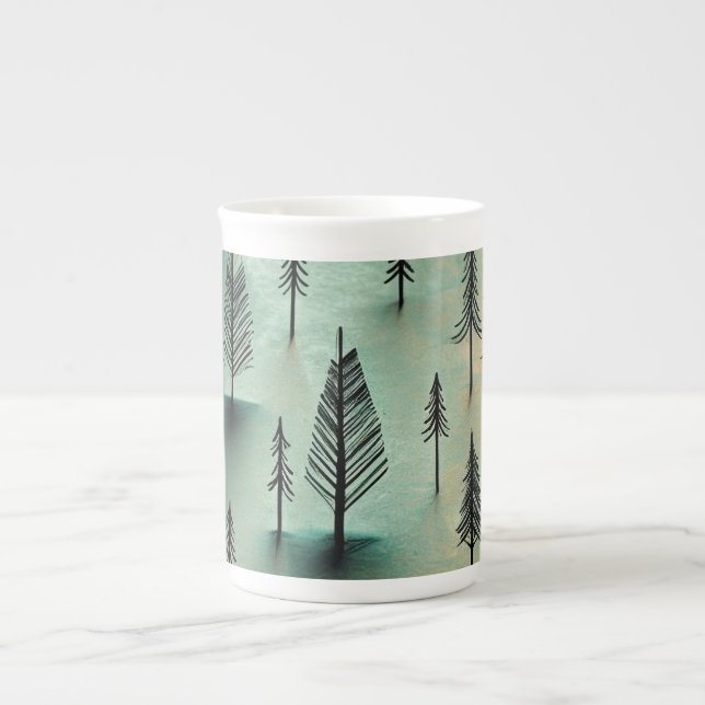 Tasse En Porcelaine Forêt hivernale (Devant)