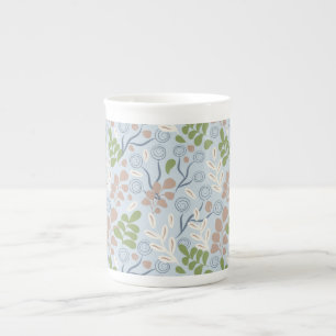 Tasse En Porcelaine Formes organiques botaniques