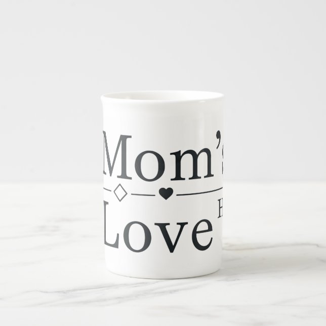 Tasse En Porcelaine Formule Amour de Maman (Devant)