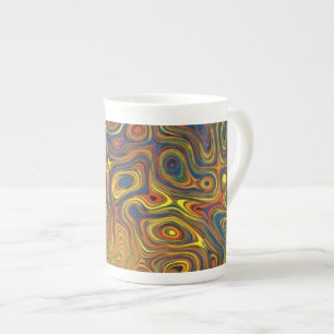Tasse En Porcelaine Fou Des Fantasmes Bone China Mug, Design Abstrait