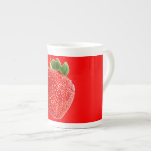 Tasse En Porcelaine Fraise d'été