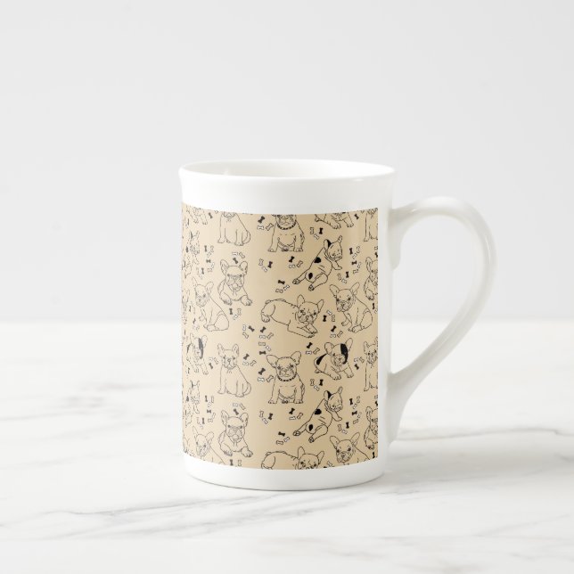Tasse En Porcelaine Frenchie et Bones (Droite)