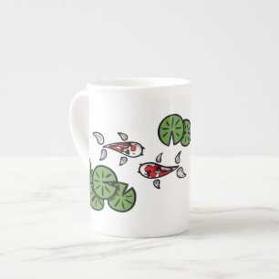 Tasse En Porcelaine Fuku et Heiwa, la bouge de spécialité Koi
