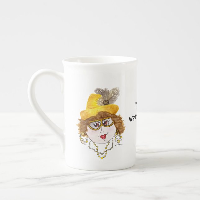 Tasse En Porcelaine Gal humoristique sur le poids (Gauche)