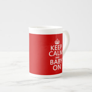 Tasse En Porcelaine Gardez le calme et le bébé sur (dans toute