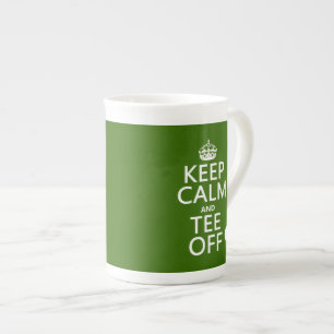 Tasse En Porcelaine Gardez les présents de golf de calme et de pièce
