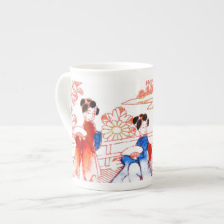Tasse En Porcelaine Geishas dans le jardin