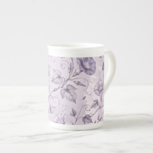 Tasse En Porcelaine Glorieuses de matinée élégantes et florales au lav
