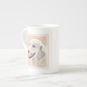 Tasse En Porcelaine Golden Retriever avec Tennis Ball Peinture Chien A