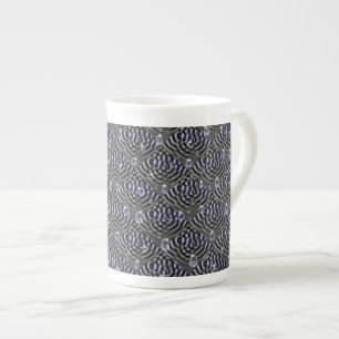 Tasse En Porcelaine Gouttes de pluie sur du métal