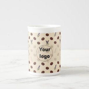 Tasse En Porcelaine Grains de café vintage et motif sans couture de la