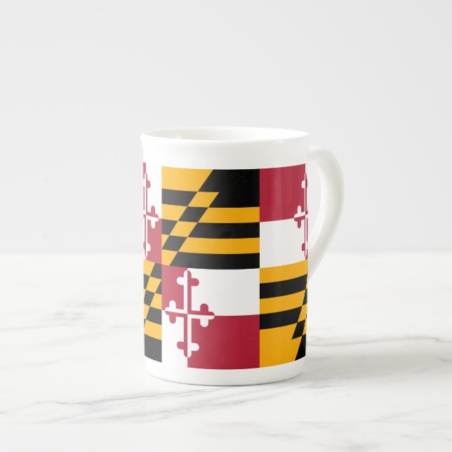 Tasse En Porcelaine Graphique du drapeau de l'État du Maryland (Devant droit)