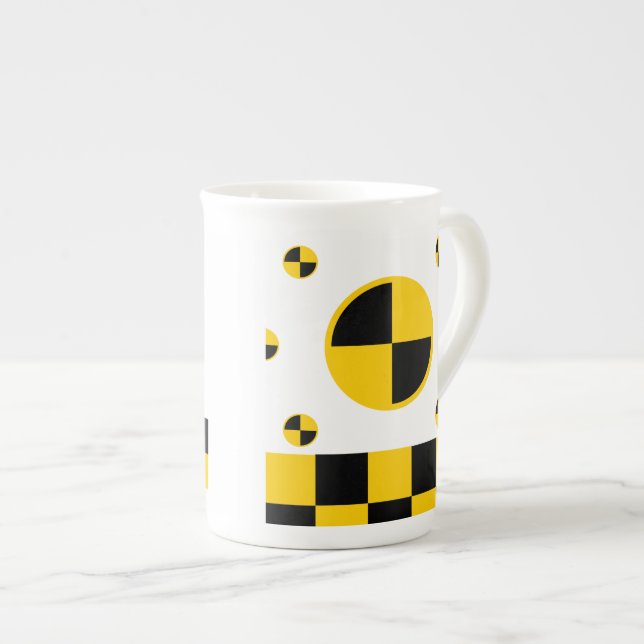 Tasse En Porcelaine Graphiques des marqueurs de test d'écrasement (Devant droit)