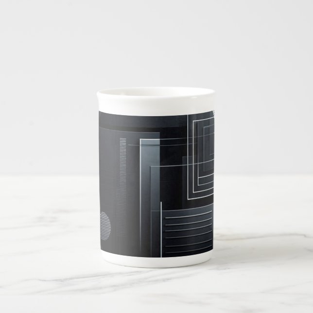 Tasse En Porcelaine Graphisme moderne (Devant)