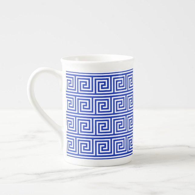 Tasse En Porcelaine Grec Meander Carré Motif (Gauche)