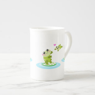 Tasse En Porcelaine Grenouilles mignonnes - mère de kawaii et