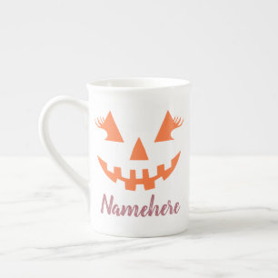 Tasse En Porcelaine Halloween Citrouille Jack-o'-lantern fille personn