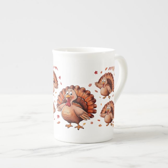 Tasse En Porcelaine Happy Thanksgiving (Devant droit)