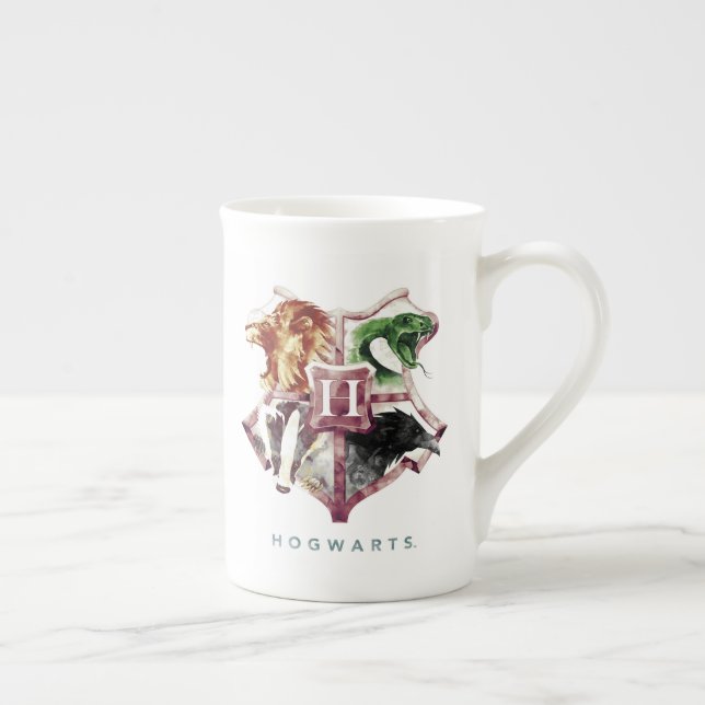 Tasse En Porcelaine Harry Potter| Aquarelle de crête HOGWARTS™ (Droite)