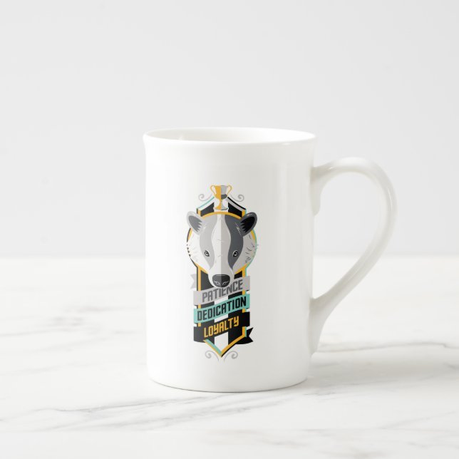 Tasse En Porcelaine Harry Potter| HUFFLEPUFF™ House Traits Sigil (Droite)