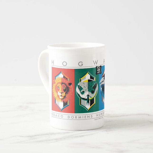 Tasse En Porcelaine Harry Potter | Sigles de maison HOGWARTS™ (Devant gauche)