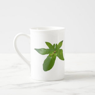 Tasse En Porcelaine "Havre de feuilles : une petite grenouille verte s