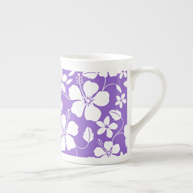 TASSE EN PORCELAINE HAWAIIAN HULA (HIBISCUS) LUMIÈRE PURPLE (Droite)