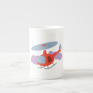 Tasse En Porcelaine Hélicoptère