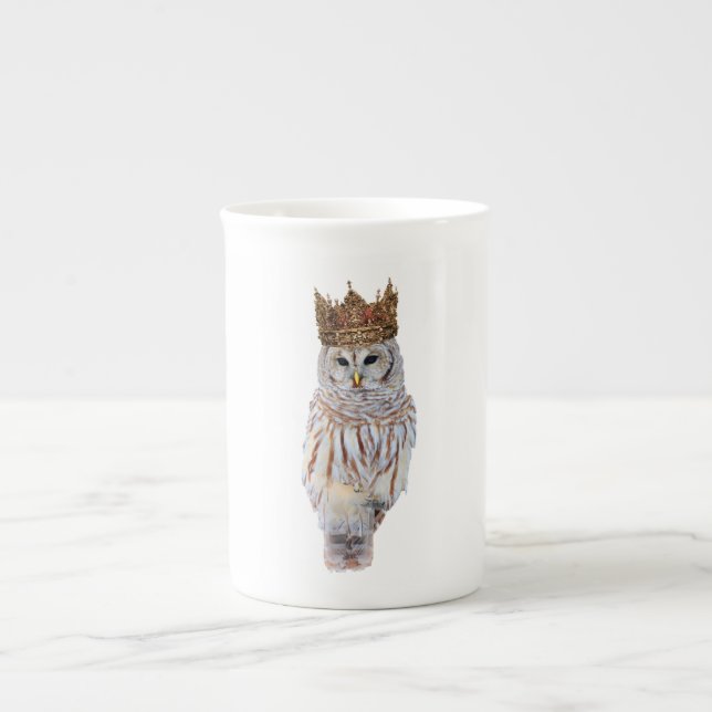Tasse En Porcelaine Hibou royal #1 (Devant)