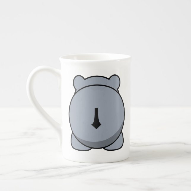 Tasse En Porcelaine Hippopotame mignon (Gauche)